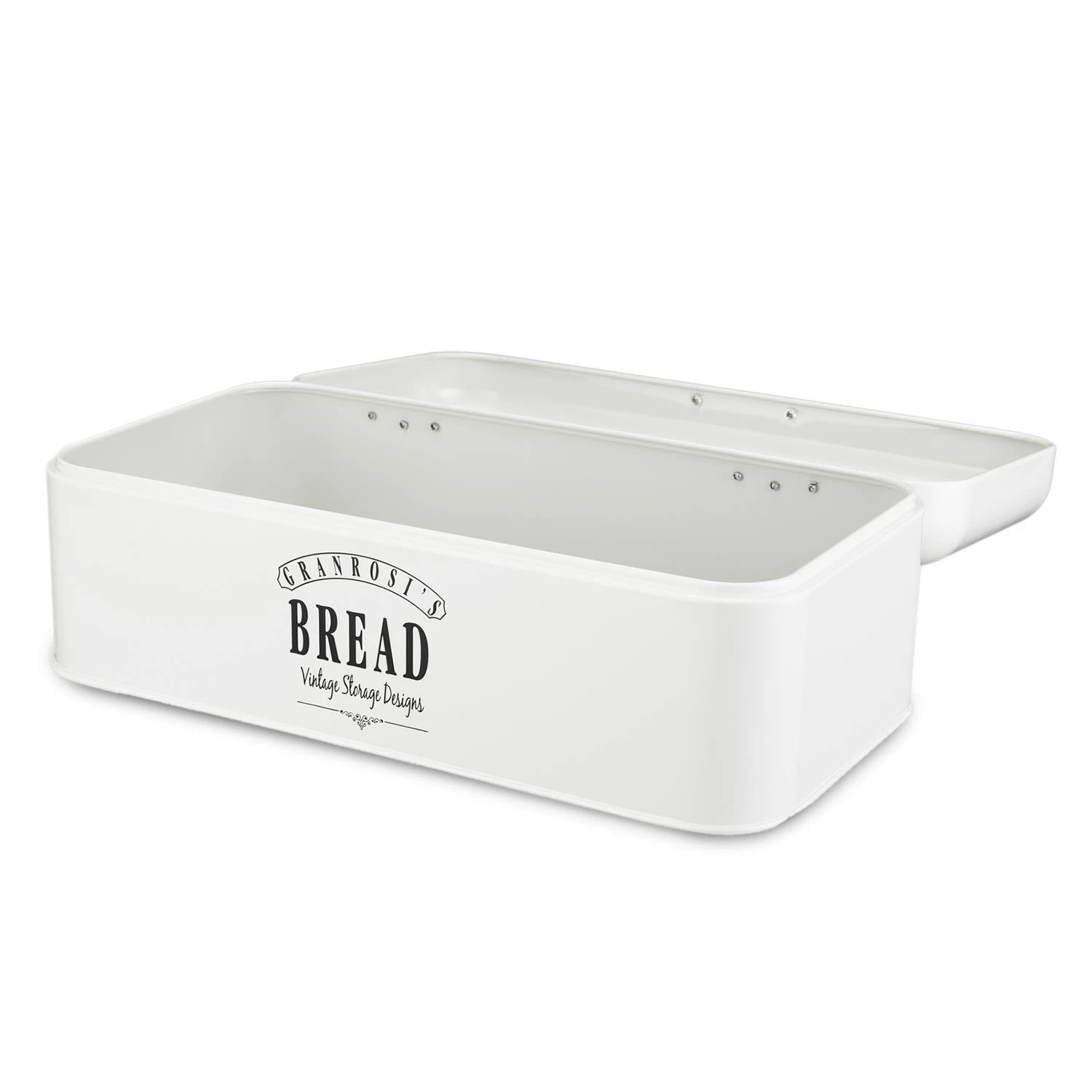 Delaware Brotkasten Metall 42x16x24,5 Cm Klappdeckel Lüftungslöcher 3 Delaware Brotkasten Metall 42x16x24,5 Cm Klappdeckel Lüftungslöcher – Bild 3