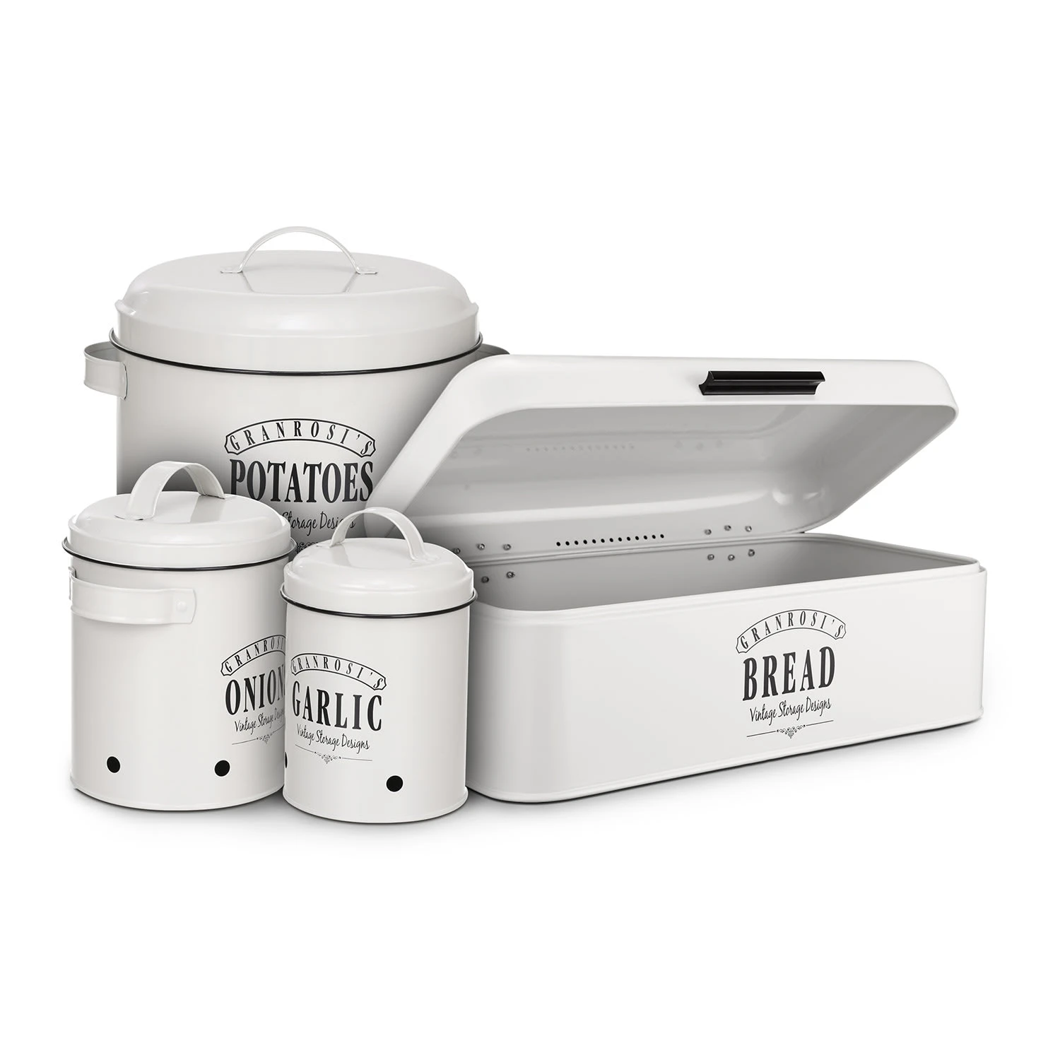 Delaware Brotkasten Metall 42x16x24,5 Cm Klappdeckel Lüftungslöcher 6 Delaware Brotkasten Metall 42x16x24,5 Cm Klappdeckel Lüftungslöcher – Bild 6