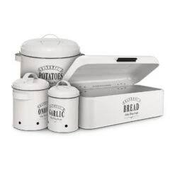 Montana Knoblauchtopf Emaille-Stahlblech 12 X 18 Cm (ØxH) Rostfrei -Haushaltsgeräte Geschäft 10037445 yy 0005 logo