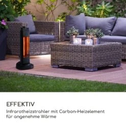 Heat Guru Tri-Mini Standheizstrahler 600W 2 Heizstufen IP65 Schwingfunktion Schwarz -Haushaltsgeräte Geschäft 10037728 de 0003 logo