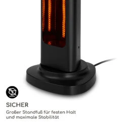Heat Guru Tri-Mini Standheizstrahler 600W 2 Heizstufen IP65 Schwingfunktion Schwarz -Haushaltsgeräte Geschäft 10037728 de 0007 logo