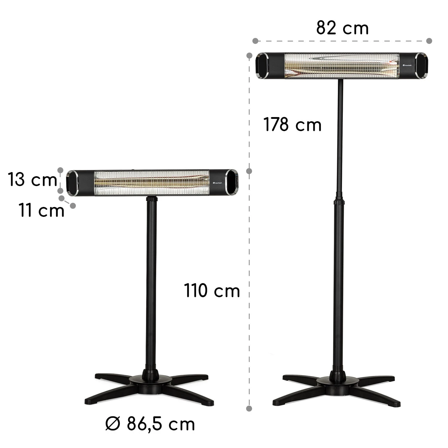 Dark Wave Stand Infrarot-Heizstrahler 2000W Goldbeschichtete Carbonröhre IP65 Standfuß 10 Dark Wave Stand Infrarot-Heizstrahler 2000W Goldbeschichtete Carbonröhre IP65 Standfuß – Bild 10