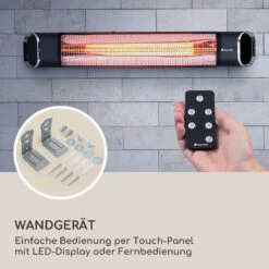 Dark Wave Infrarot-Heizstrahler 2000W Goldbeschichtete Carbonröhre IP65 Aluminium 18 Dark Wave Infrarot-Heizstrahler 2000W Goldbeschichtete Carbonröhre IP65 Aluminium -Haushaltsgeräte Geschäft 10037730 de 0008 logo