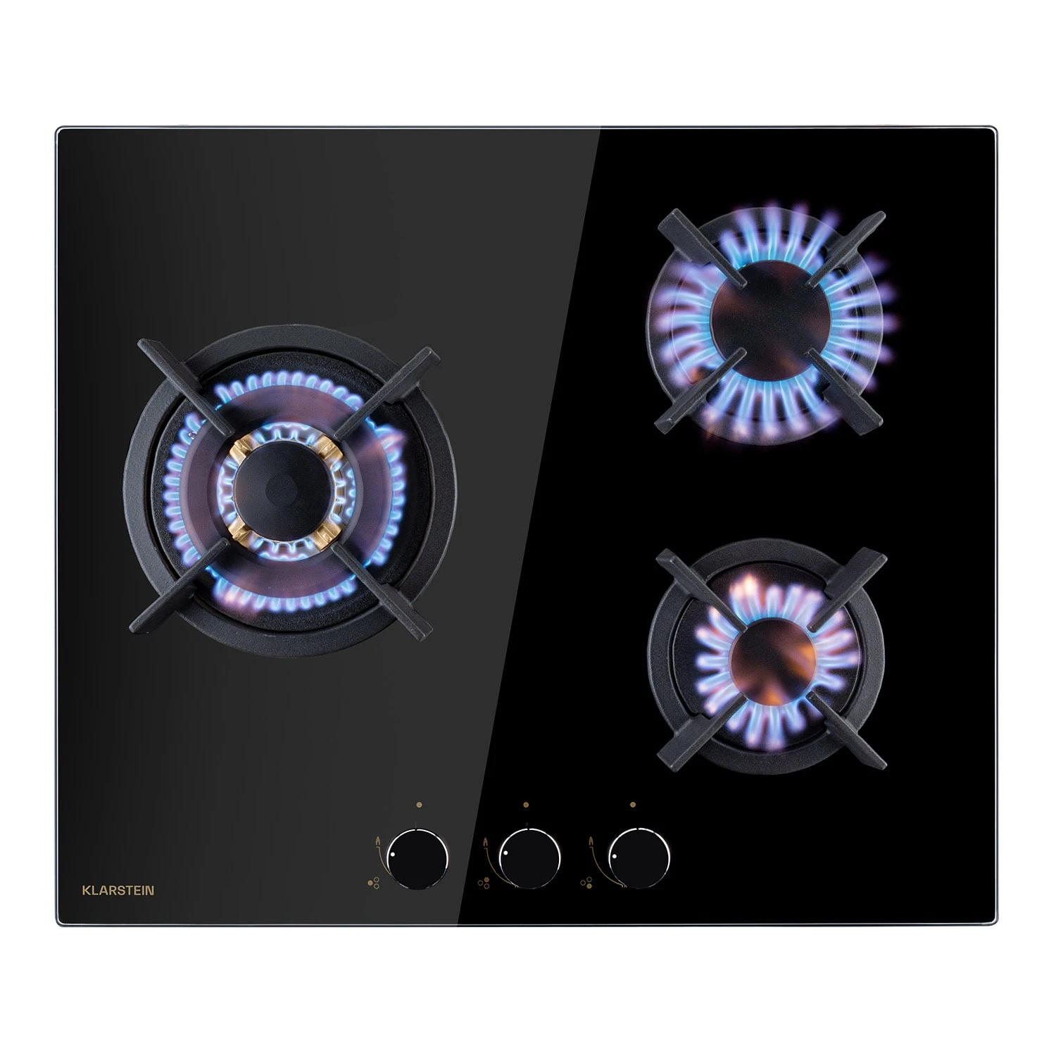 Goldflame 3 Gaskochfeld 3-flammig Messing-Brenner Glaskeramik 1 Goldflame 3 Gaskochfeld 3-flammig Messing-Brenner Glaskeramik