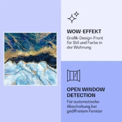 Wonderwall Air Art Smart Infrarotheizung Blauer Marmor 60x60cm 350W -Haushaltsgeräte Geschäft 10037828 de 0006 logo