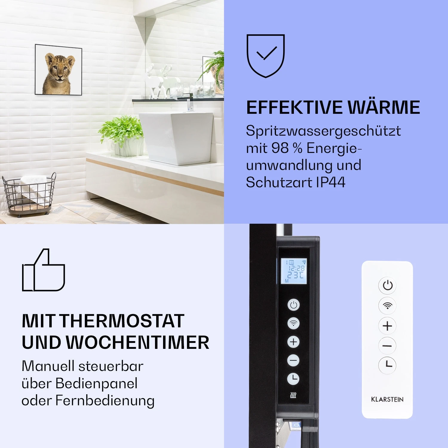 Wonderwall Air Art Smart Infrarotheizung Löwe 60x60cm 350W 4 Wonderwall Air Art Smart Infrarotheizung Löwe 60x60cm 350W – Bild 4