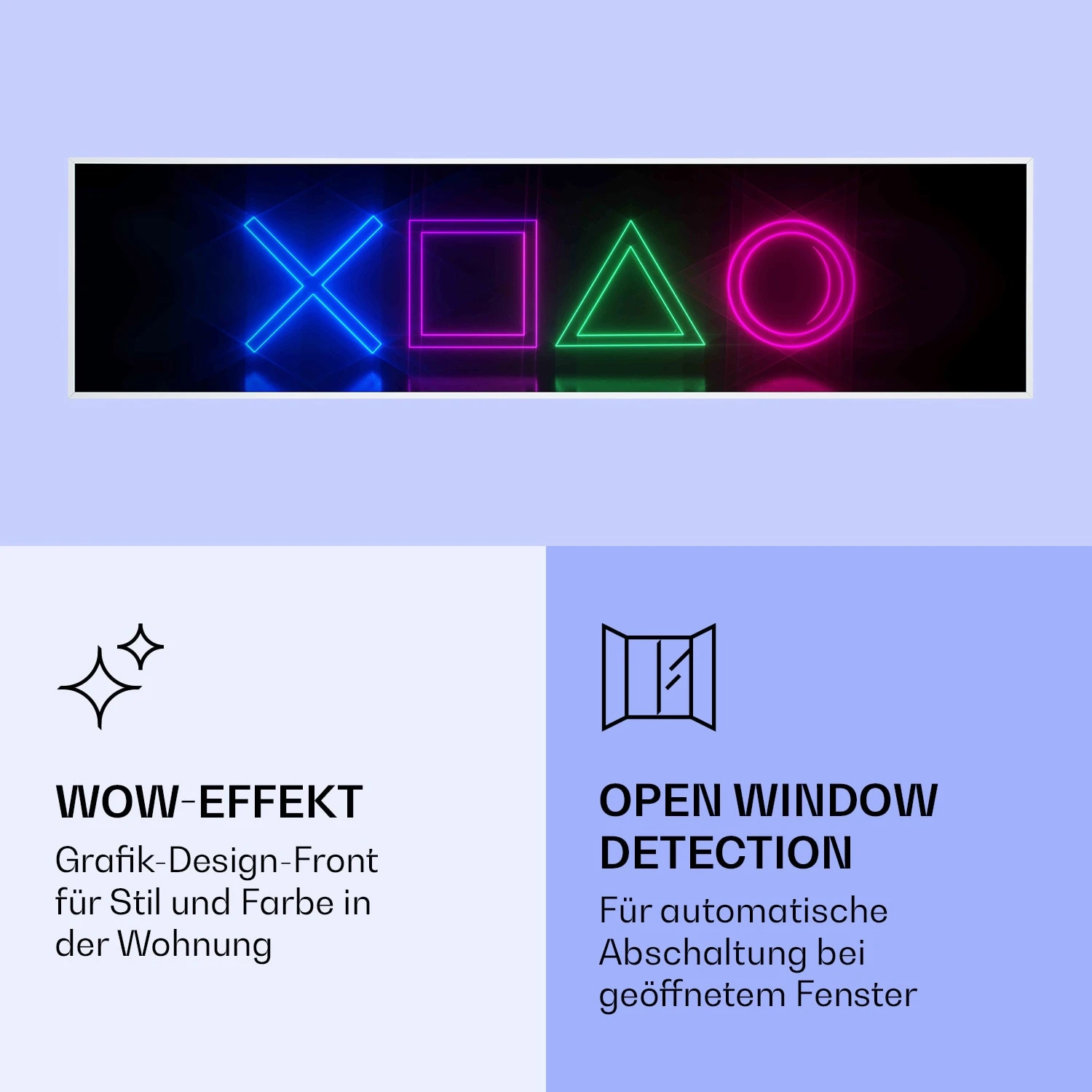 Wonderwall Air Art Smart Infrarotheizung Spiel 120x30cm 350W 6 Wonderwall Air Art Smart Infrarotheizung Spiel 120x30cm 350W – Bild 6