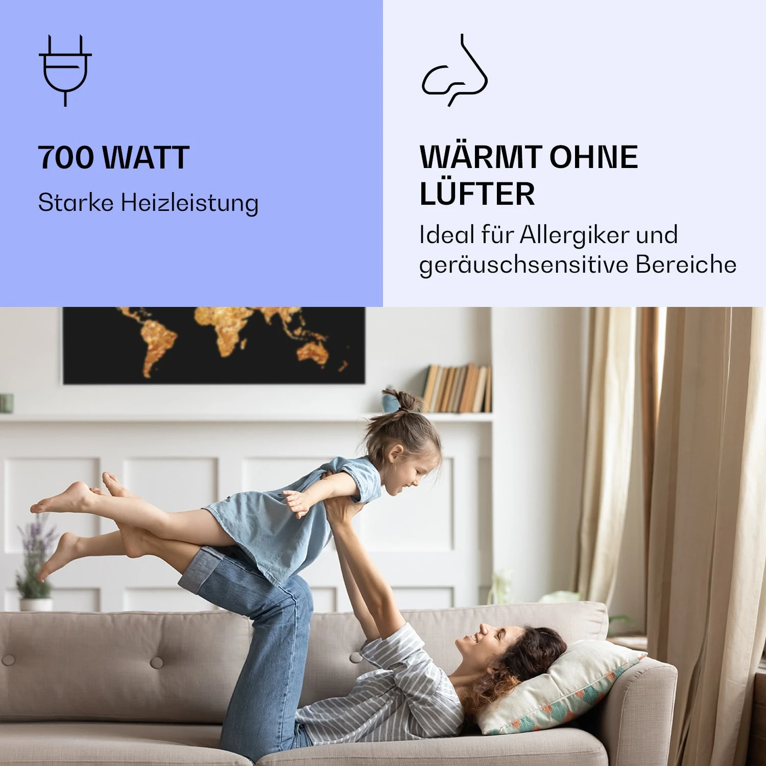 Wonderwall Air Art Smart Infrarotheizung Goldene Karte 120x60cm 700W 5 Wonderwall Air Art Smart Infrarotheizung Goldene Karte 120x60cm 700W – Bild 5