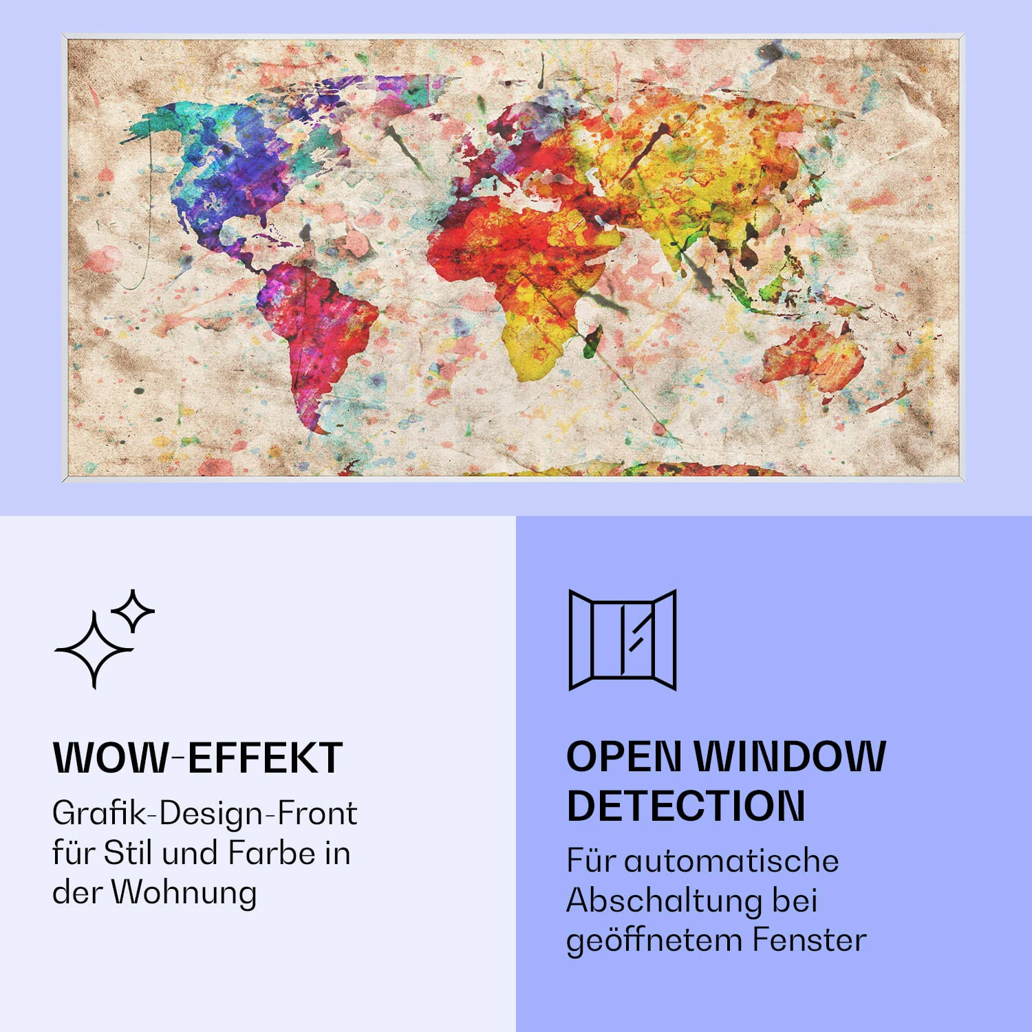 Wonderwall Air Art Smart Infrarotheizung Farbige Karte 120x60cm 700W 6 Wonderwall Air Art Smart Infrarotheizung Farbige Karte 120x60cm 700W – Bild 6