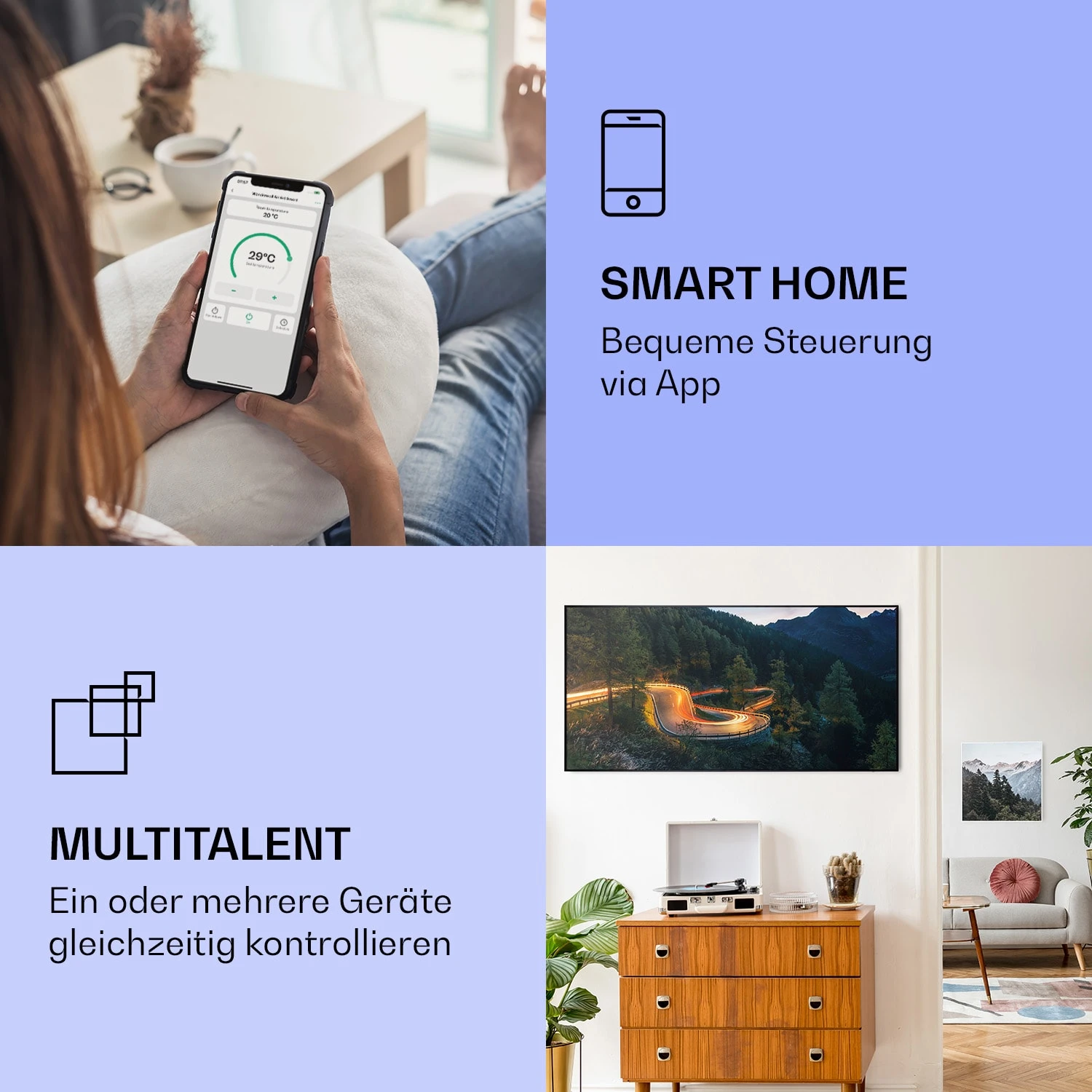 Wonderwall Air Art Smart Infrarotheizung Bergstraße 120x60cm 700W 2 Wonderwall Air Art Smart Infrarotheizung Bergstraße 120x60cm 700W – Bild 2