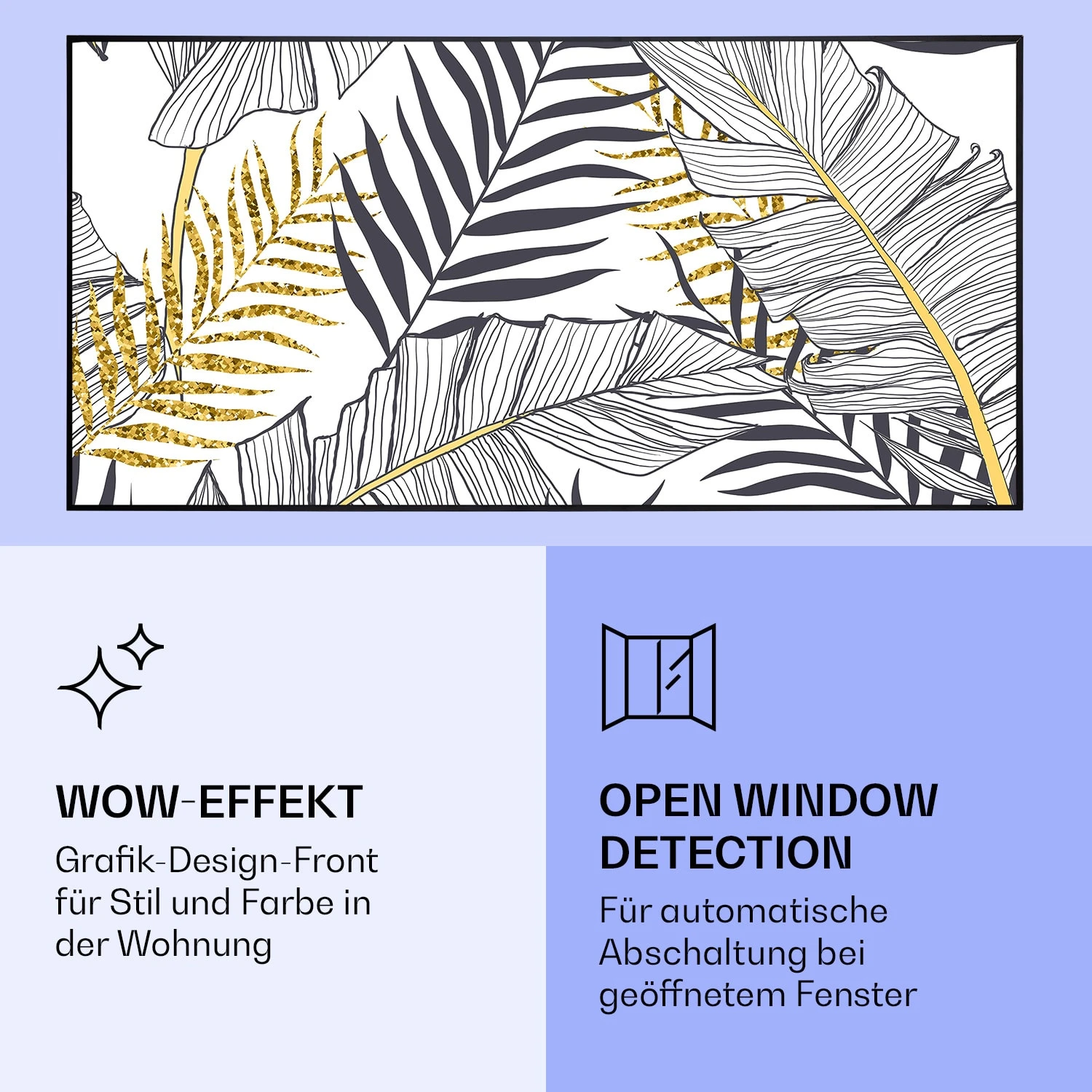 Wonderwall Air Art Smart Infrarotheizung Blatt 120x60cm 700W 6 Wonderwall Air Art Smart Infrarotheizung Blatt 120x60cm 700W – Bild 6