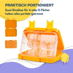 Schmatzfatz Junior Lunchbox 6 Fächer 21,3 X 15 X 4,5 Cm (BxHxT) -Haushaltsgeräte Geschäft 10037943 de 0004 usp