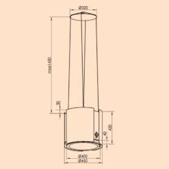 Skyfall Smart Inselabzugshaube Ø45cm Umluft 402m³/h LED -Haushaltsgeräte Geschäft 10037973 yy 0007 logo