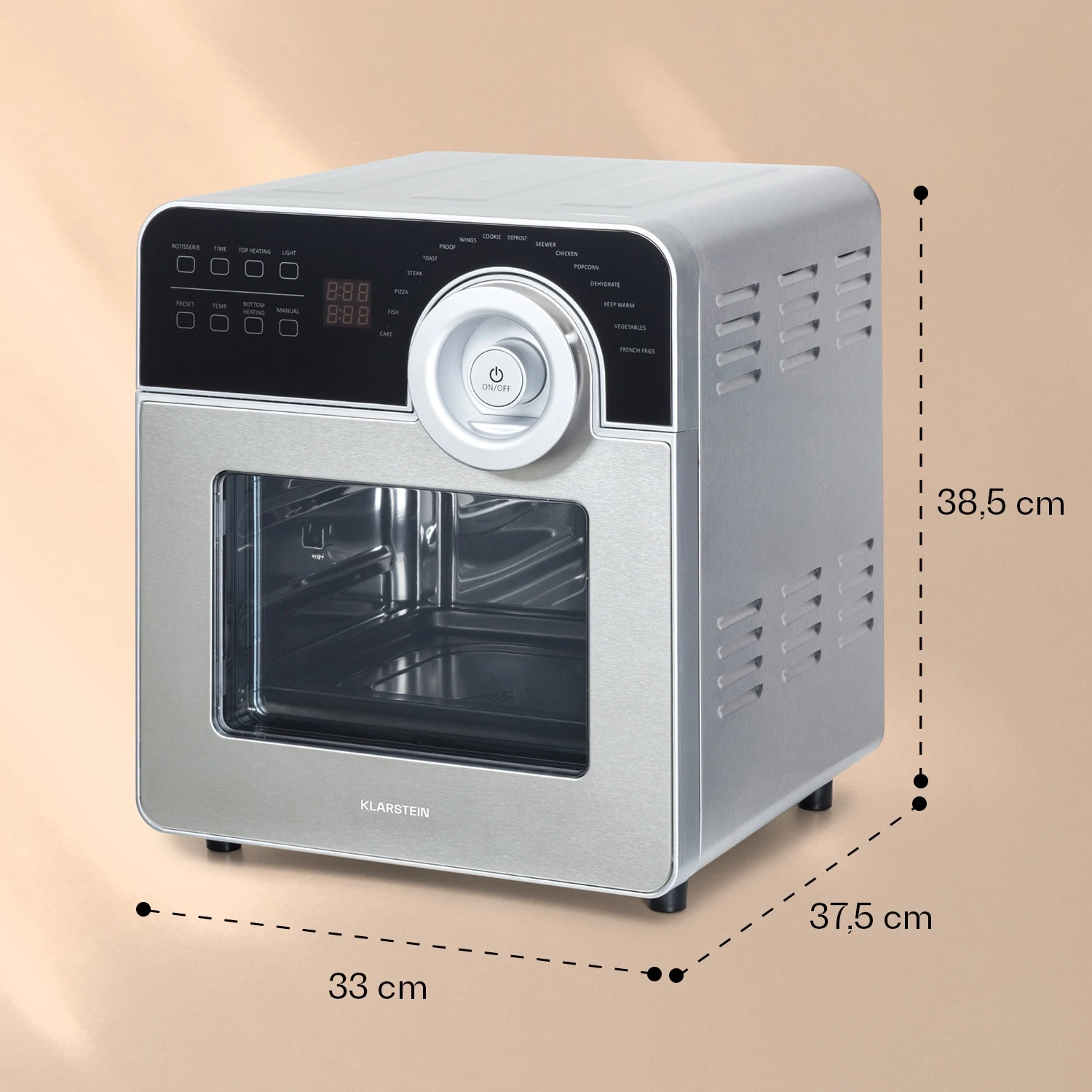 AeroVital Cube Chef Heißluftfritteuse 1700 W 14 Liter 16 Programme Ober- Und Unterhitze 7 AeroVital Cube Chef Heißluftfritteuse 1700 W 14 Liter 16 Programme Ober- Und Unterhitze – Bild 7