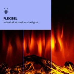 Klarstein Lamington Elektrokamin 2000 W LED-Flammen Heizlüfter Timer Ambientelicht -Haushaltsgeräte Geschäft 10038006 de 0004 logo
