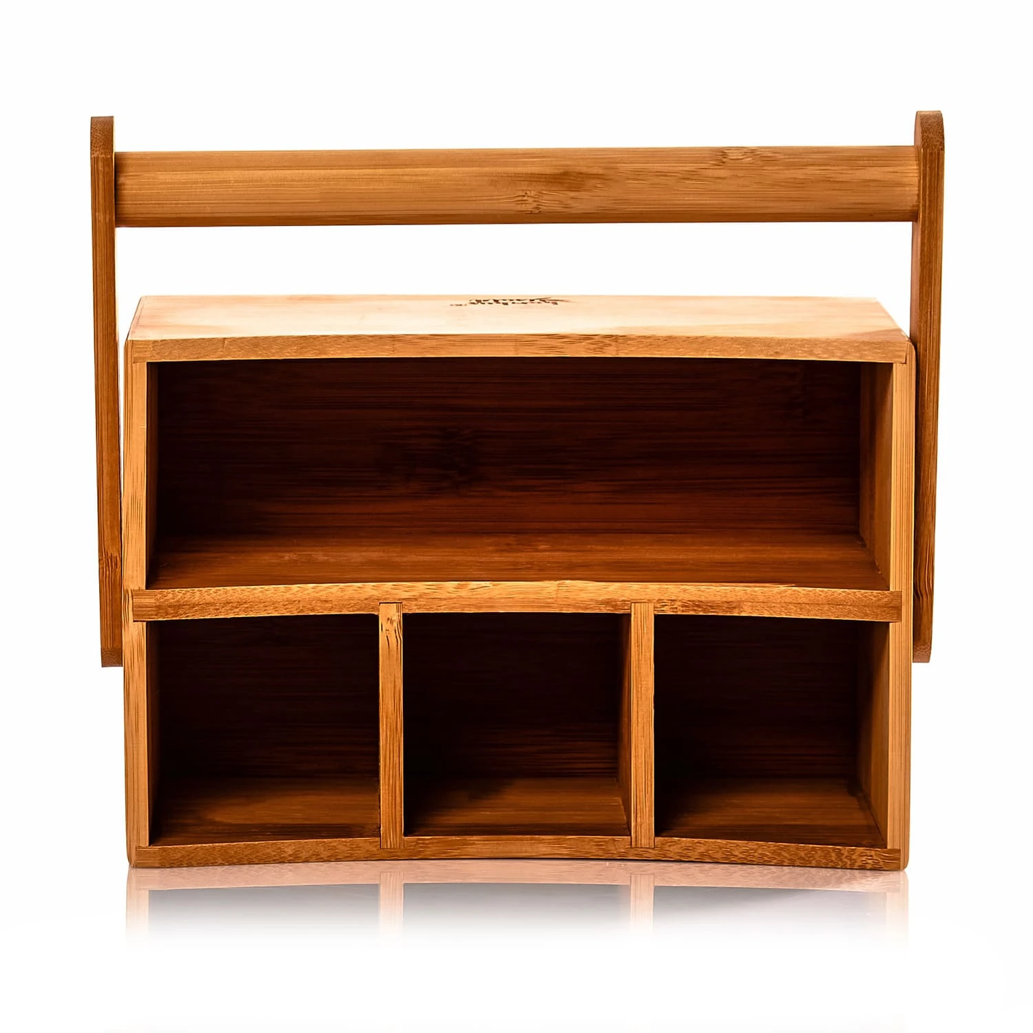 Schreibtischorganizer Tragegriff 4 Fächer 22,5x12x17cm Bambus 3 Schreibtischorganizer Tragegriff 4 Fächer 22,5x12x17cm Bambus – Bild 3