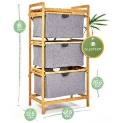 Wäscheregal 3 Schubladen 3 Etagen Bambus Baumwolle 15 Wäscheregal 3 Schubladen 3 Etagen Bambus Baumwolle -Haushaltsgeräte Geschäft 10038013 yy 0011 dimensions