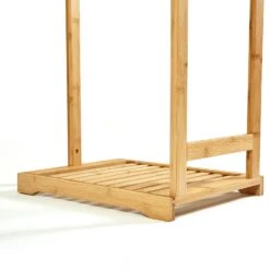 Garderobe 5 Haken 2 Kleiderstangen Ablagefläche Bambus -Haushaltsgeräte Geschäft 10038016 yy 0004 logo