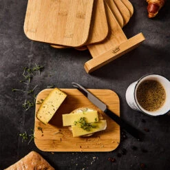 6er-Set Bambus-Frühstücksbrett Mit Ständer 22 X 0,9 X 16 Cm (BxHxT) Pflegeleicht 11 6er-Set Bambus-Frühstücksbrett Mit Ständer 22 X 0,9 X 16 Cm (BxHxT) Pflegeleicht -Haushaltsgeräte Geschäft 10038024 yy 0005 logo