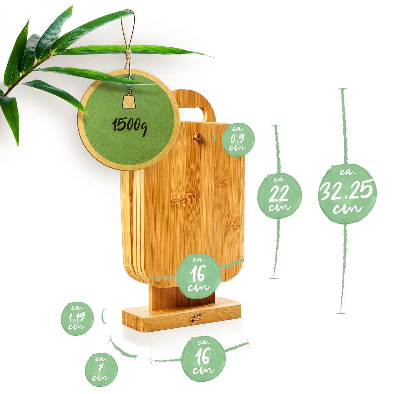 6er-Set Bambus-Frühstücksbrett Mit Ständer 22 X 0,9 X 16 Cm (BxHxT) Pflegeleicht 7 6er-Set Bambus-Frühstücksbrett Mit Ständer 22 X 0,9 X 16 Cm (BxHxT) Pflegeleicht – Bild 7