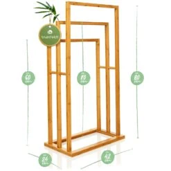 Handtuchhalter 3-fache Handtuchstange 42x80x24 Cm Treppenoptik Bambus -Haushaltsgeräte Geschäft 10038030 yy 0006 logo