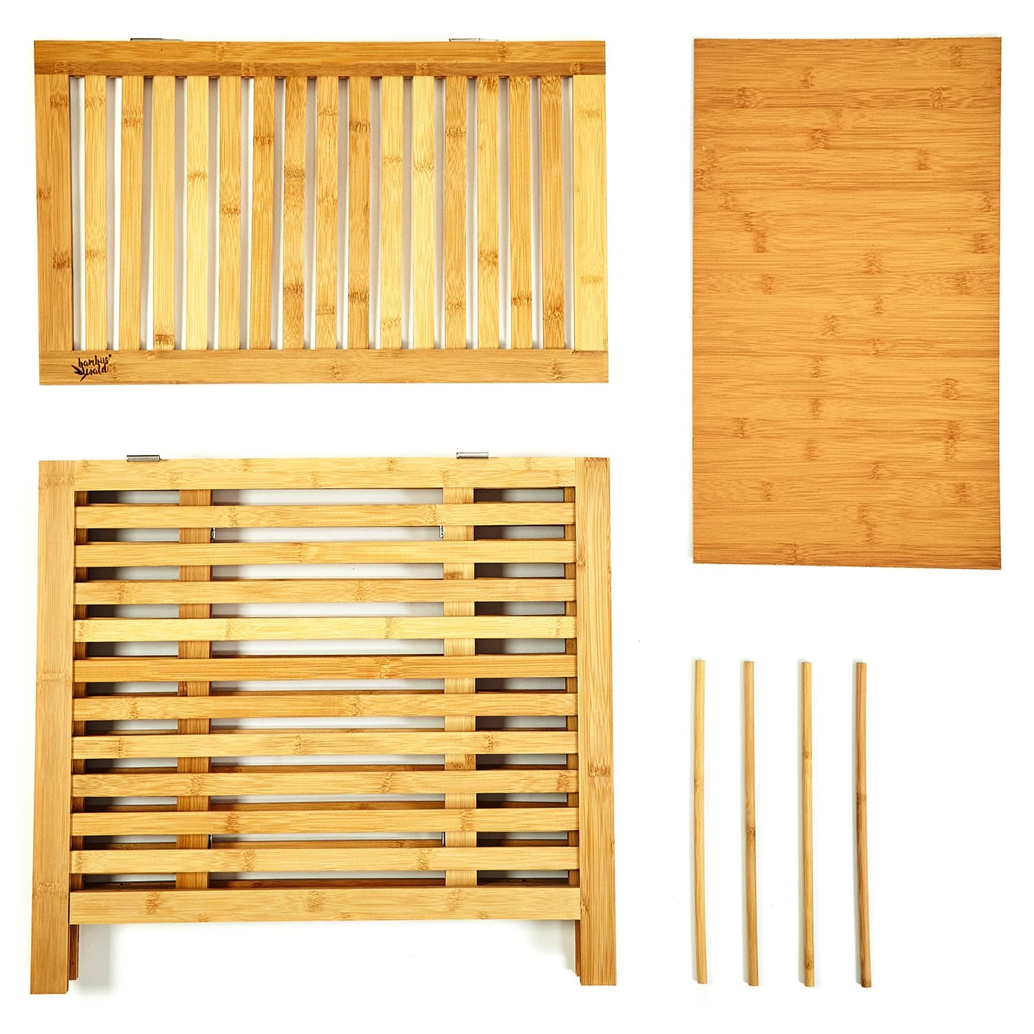 Wäschetruhe Deckel Lüftungsschlitzen Bambus Edelstahl 4 Wäschetruhe Deckel Lüftungsschlitzen Bambus Edelstahl – Bild 4