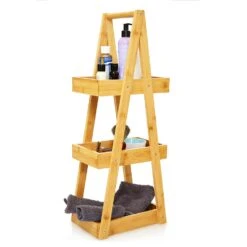 Premium Duschregal 26 X 66 X 18cm Wasserunempfindlich Bambus