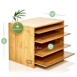 Ablagebox Briefbox Organizer 5 Fächer Maße: 30,5x24x22,5 Cm Bambus 13 Ablagebox Briefbox Organizer 5 Fächer Maße: 30,5x24x22,5 Cm Bambus -Haushaltsgeräte Geschäft 10038040 yy 0007 logo