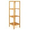 Regal Mehrzweckregal 4 Etagen 34x110x33cm (BxHxT) Kombinierbar Bambus