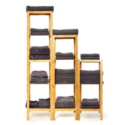 Regal Mehrzweckregal 4 Etagen 34x110x33cm (BxHxT) Kombinierbar Bambus -Haushaltsgeräte Geschäft 10038049 yy 0006 logo
