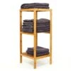 Regal Mehrzweckregal 3 Etagen 34x80x33cm (BxHxT) Kombinierbar Bambus