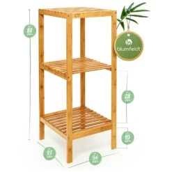 Regal Mehrzweckregal 3 Etagen 34x80x33cm (BxHxT) Kombinierbar Bambus -Haushaltsgeräte Geschäft 10038052 yy 0007 logo
