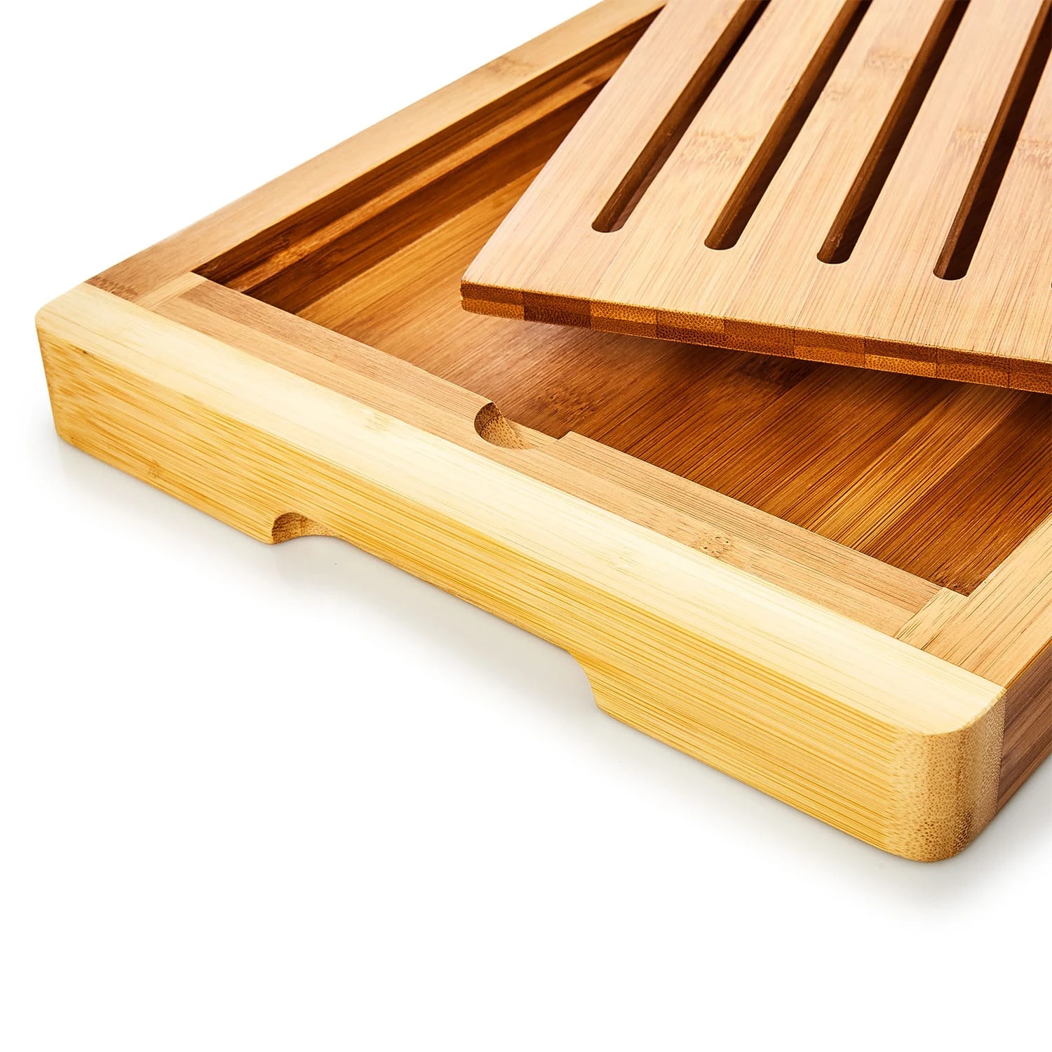 Brotschneidebrett Mit Krümelfach Bambus 38 X 3 X 25,5 Cm (BxHxT) Recycelbar 3 Brotschneidebrett Mit Krümelfach Bambus 38 X 3 X 25,5 Cm (BxHxT) Recycelbar – Bild 3