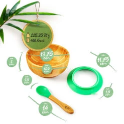 Kindergeschirr Mit Bambusschale Und Löffel 400 Ml Inkl. Saugnapf Ø: 13,7 Cm -Haushaltsgeräte Geschäft 10038058 yy 0006 logo