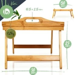 Serviertablett Multifunktional 50 X 23 X 30 Cm Klappbare Beine Bambus -Haushaltsgeräte Geschäft 10038061 yy 0006 logo