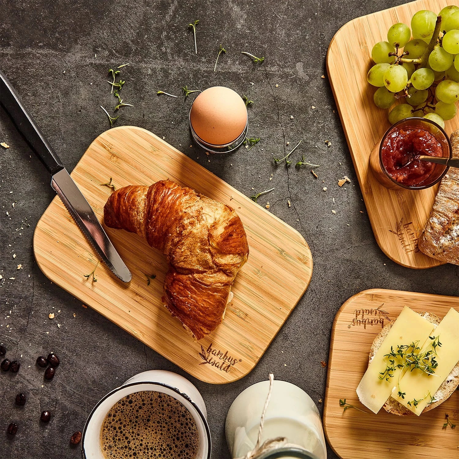 3er-Set Bambus-Frühstücksbrett 22 X 1,15 X 15 Cm (BxHxT) Pflegeleicht 2 3er-Set Bambus-Frühstücksbrett 22 X 1,15 X 15 Cm (BxHxT) Pflegeleicht – Bild 2