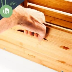 Stapelkiste Aus Bambus Gute Luftzirkulation Stapelbar 27x20,5x38cm -Haushaltsgeräte Geschäft 10038071 yy 0003 logo