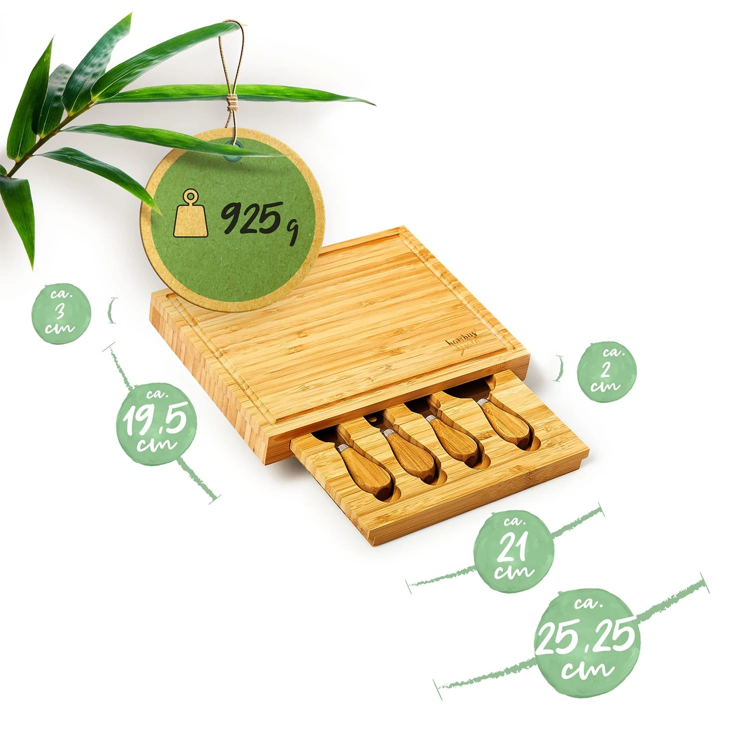 Käsebrett Mit Messerfach 25,2x3x19,5 Cm 4 Spezialmesser Pflegeleicht 7 Käsebrett Mit Messerfach 25,2x3x19,5 Cm 4 Spezialmesser Pflegeleicht – Bild 7