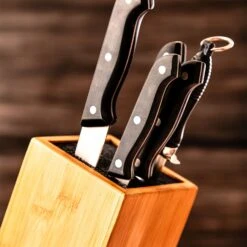 Messerblock, Schief PET-Borsteneinsatz Für 5-10 Messer, Bambus 12 Messerblock, Schief PET-Borsteneinsatz Für 5-10 Messer, Bambus -Haushaltsgeräte Geschäft 10038080 yy 0006 logo