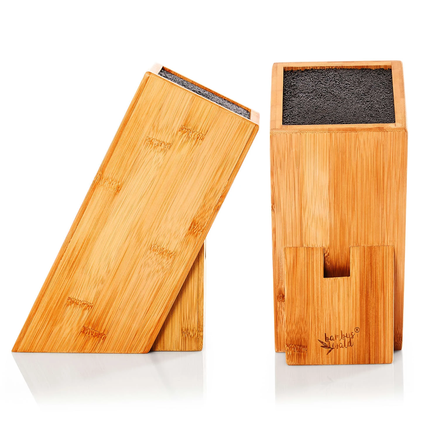 Messerblock, Schief PET-Borsteneinsatz Für 5-10 Messer, Bambus 7 Messerblock, Schief PET-Borsteneinsatz Für 5-10 Messer, Bambus – Bild 7