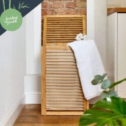 Wäschekorb Klappdeckel Bambus Baumwollleinen Einfacher Aufbau Bambus -Haushaltsgeräte Geschäft 10038088 yy 0003 logo