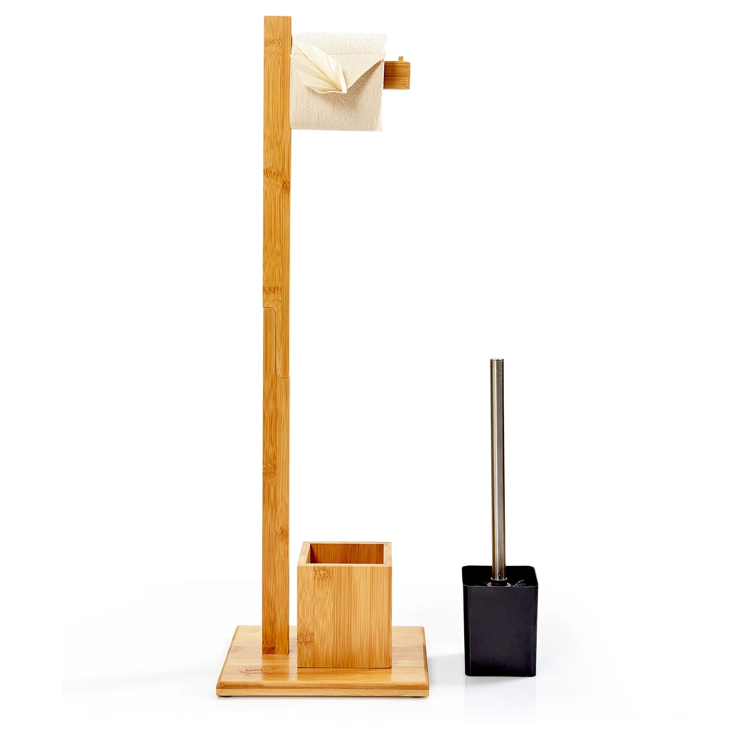 WC Garnitur Toilettenbürste 23x74x19,5cm Feuchtigkeitsresistent Bambus 1 WC Garnitur Toilettenbürste 23x74x19,5cm Feuchtigkeitsresistent Bambus