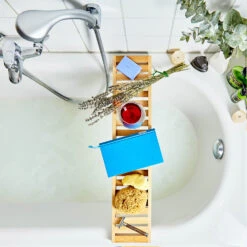 Badewannenablage 68,5x4,5x14,5cm Gitteroptik Wasserresistent Bambus -Haushaltsgeräte Geschäft 10038099 yy 0004 logo