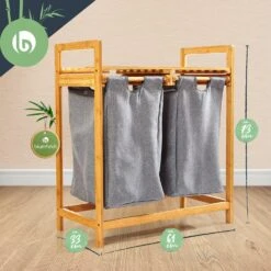 Wäschestation 2 Herausnehmbare Säcke Bambus Baumwolle 15 Wäschestation 2 Herausnehmbare Säcke Bambus Baumwolle -Haushaltsgeräte Geschäft 10038102 yy 0008 logo