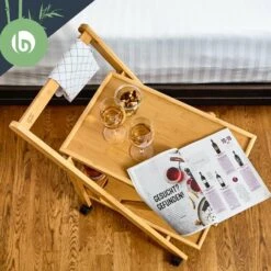 Servierwagen 2 Etagen 4 Rollen 66x70x40,5cm (BxHxT) Bambus 8 Servierwagen 2 Etagen 4 Rollen 66x70x40,5cm (BxHxT) Bambus -Haushaltsgeräte Geschäft 10038117 yy 0003 logo