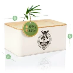 Stigby 2-in-1 Brotkasten Mit Schneidebrett Metallblech Bambus -Haushaltsgeräte Geschäft 10038121 yy 0007 logo