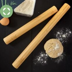 Teigroller 2er-Set 100 % Bambus 30/40 X 3,3 Cm (LxØ) Glatt Bambus -Haushaltsgeräte Geschäft 10038123 yy 0004 logo