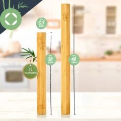 Teigroller 2er-Set 100 % Bambus 30/40 X 3,3 Cm (LxØ) Glatt Bambus -Haushaltsgeräte Geschäft 10038123 yy 0005 logo