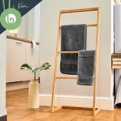Handtuchhalter 4-fache Handtuchstange 40x98x28 Cm Leiteroptik Bambus -Haushaltsgeräte Geschäft 10038126 yy 0006 logo