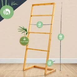 Handtuchhalter 4-fache Handtuchstange 40x98x28 Cm Leiteroptik Bambus -Haushaltsgeräte Geschäft 10038126 yy 0007 logo